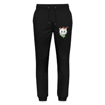 Katze mit Weihnachtsbaum - Stanley/Stella Unisex Bio Jogginghose Mover  - Schwarz - Vorne - Marisol (170cm) & Nik (191cm)