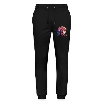 Hedgehog - Stanley/Stella Mover Unisex Organic Jogging Trousers - black - Front - Marisol (170cm) & Nik (191cm)