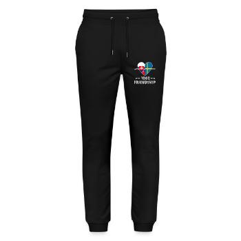 Slovakia and Sweden 100% friendship - Stanley/Stella Mover Unisex Organic Jogging Trousers - black - Front - Marisol (170cm) & Nik (191cm)