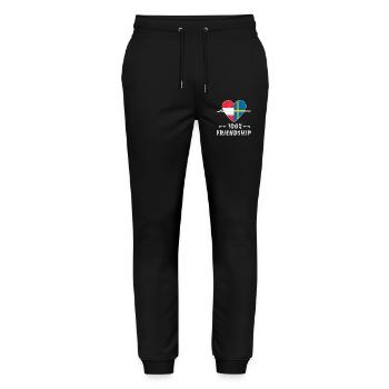 Austria and Sweden 100% friendship - Stanley/Stella Mover Unisex Organic Jogging Trousers - black - Front - Marisol (170cm) & Nik (191cm)