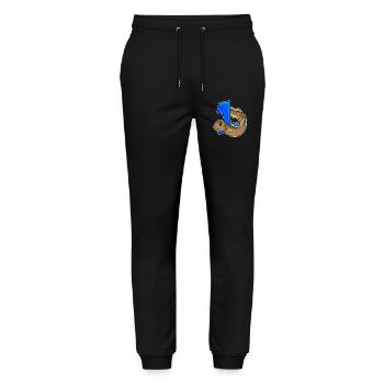 Number 1 Number One - Eel Pisces Motif - Stanley/Stella Mover Unisex Organic Jogging Trousers - black - Front - Marisol (170cm) & Nik (191cm)