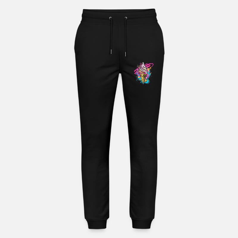Eistüte Farbkleckse - Stanley/Stella Unisex Bio Jogginghose Mover  - Schwarz