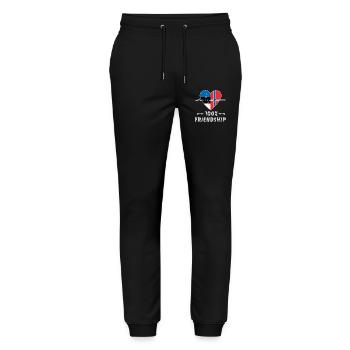 Estonia and Norway 100% friendship - Stanley/Stella Mover Unisex Organic Jogging Trousers - black - Front - Marisol (170cm) & Nik (191cm)