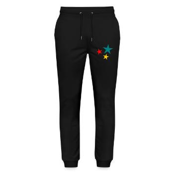 STAR. CHRISTMAS. MERRY CHRISTMAS. MERRY CHRISTMAS - Stanley/Stella Mover Unisex Organic Jogging Trousers - black - Front - Marisol (170cm) & Nik (191cm)