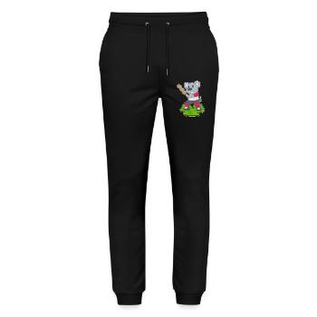 Maus Cricket Cricketschläger - Stanley/Stella Unisex Bio Jogginghose Mover  - Schwarz - Vorne - Marisol (170cm) & Nik (191cm)