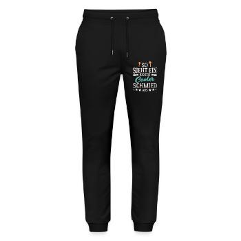 So sieht ein richtig cooler Schmied aus - Stanley/Stella Unisex Bio Jogginghose Mover  - Schwarz - Vorne - Marisol (170cm) & Nik (191cm)