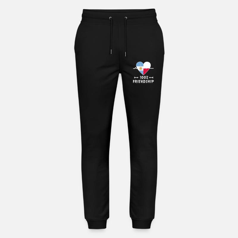 Argentinien und Polen 100% Freundschaft - Stanley/Stella Unisex Bio Jogginghose Mover  - Schwarz