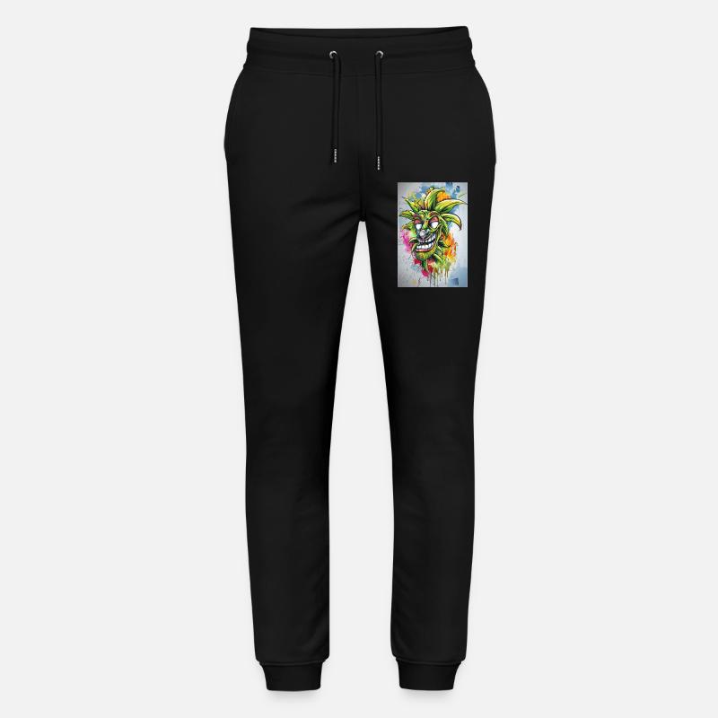 Graffiti Jester Ananas - Stanley/Stella Unisex Bio Jogginghose Mover  - Schwarz