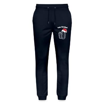 Feliz Navidad Merry Christmas Cactus Santa Hat - Stanley/Stella Mover Unisex Organic Jogging Trousers - navy - Front - Marisol (170cm) & Nik (191cm)