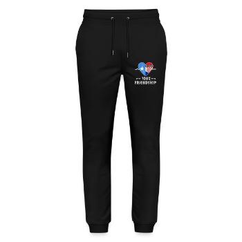 Somalia and Croatia 100% friendship - Stanley/Stella Mover Unisex Organic Jogging Trousers - black - Front - Marisol (170cm) & Nik (191cm)