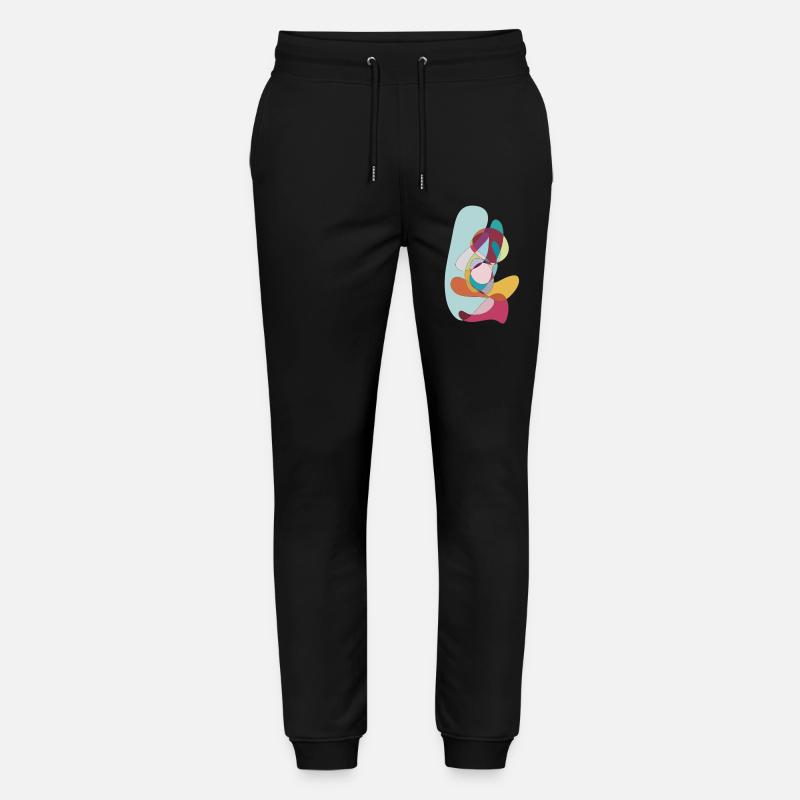 Farbwirbel Abstrakt - Stanley/Stella Unisex Bio Jogginghose Mover  - Schwarz
