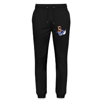 5th Birthday Motif Stingray - 5 years - Stanley/Stella Mover Unisex Organic Jogging Trousers - black - Front - Marisol (170cm) & Nik (191cm)