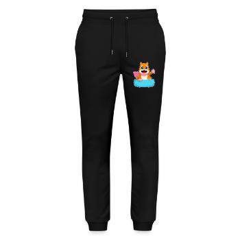 Snowboardeur Hamster Snowboard - Pantalon de jogging bio MOVER Stanley/Stella unisexe - noir - Devant - Marisol (170cm) & Nik (191cm)