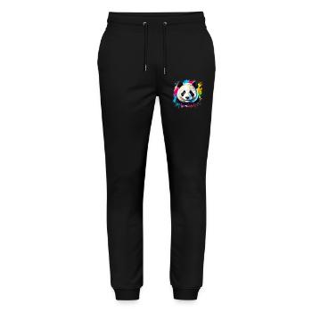 Panda - Stanley/Stella Unisex Bio Jogginghose Mover  - Schwarz - Vorne - Marisol (170cm) & Nik (191cm)