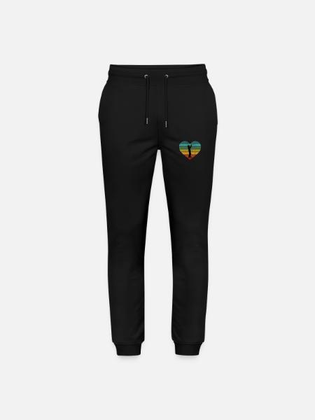 Trombonista Silhouette Trombone Retro Cuore - Pantaloni da jogger unisex ed ecologici Mover di Stanley/Stella - nero