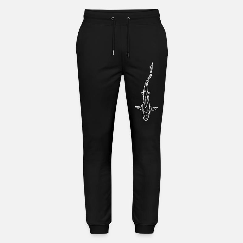 Silhouette de requin blanc - Pantalon de jogging bio MOVER Stanley/Stella unisexe - noir
