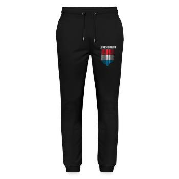 Flag of Luxembourg, Luxembourg pride - Stanley/Stella Mover Unisex Organic Jogging Trousers - black - Front - Marisol (170cm) & Nik (191cm)