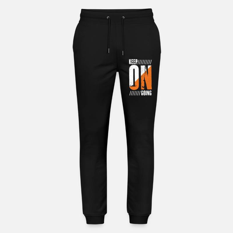 keep on going funny shirt - Stanley/Stella Mover Unisex Organic Jogging Trousers - black