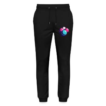 Billardkugeln - Stanley/Stella Unisex Bio Jogginghose Mover  - Schwarz - Vorne - Marisol (170cm) & Nik (191cm)