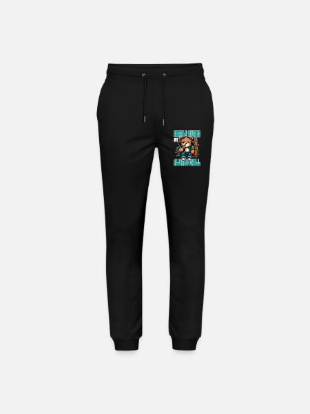 Bearly Awake - Funny Bear Design - Stanley/Stella Mover Unisex Organic Jogging Trousers - black