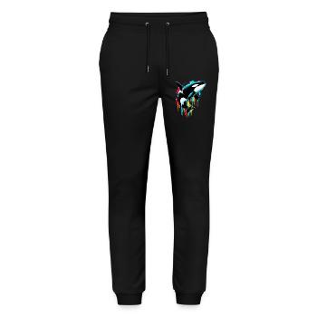 Orque - Pantalon de jogging bio MOVER Stanley/Stella unisexe - noir - Devant - Marisol (170cm) & Nik (191cm)