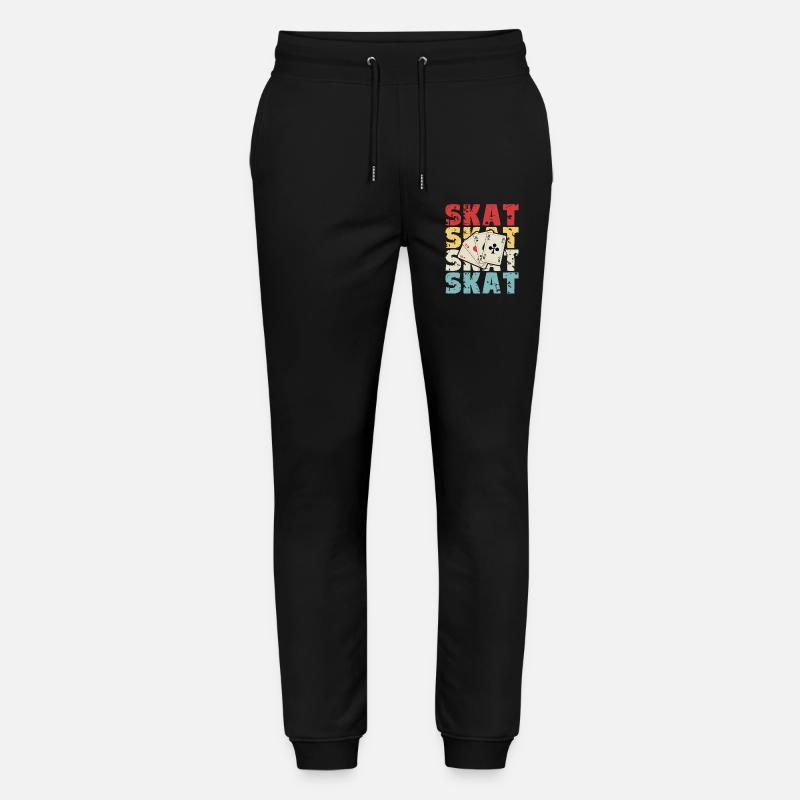 Skat Karten Retro Design - Stanley/Stella Unisex Bio Jogginghose Mover  - Schwarz