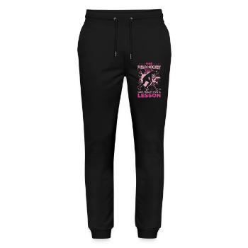 Field hockey player - Stanley/Stella Mover Unisex Organic Jogging Trousers - black - Front - Marisol (170cm) & Nik (191cm)