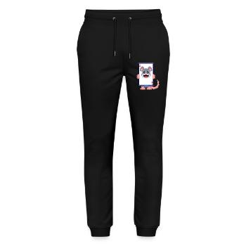 Mouse Poker Cartes de poker - Pantalon de jogging bio MOVER Stanley/Stella unisexe - noir - Devant - Marisol (170cm) & Nik (191cm)