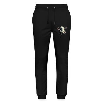 Cow Farmer Beef Milk Vegan Calf Cow Farm Cows - Stanley/Stella Mover Unisex Organic Jogging Trousers - black - Front - Marisol (170cm) & Nik (191cm)