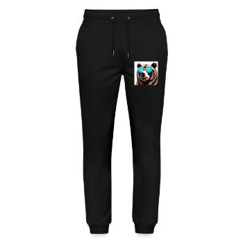 Bear with Sunglasses Pop Art - Stanley/Stella Mover Unisex Organic Jogging Trousers - black - Front - Marisol (170cm) & Nik (191cm)