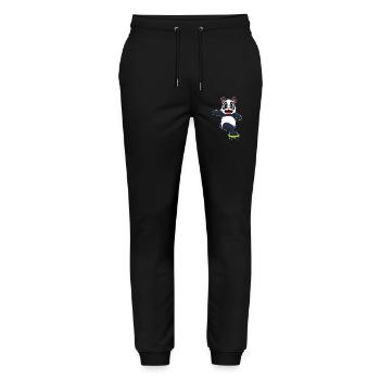 Panda Skater Skateboard - Stanley/Stella Unisex Bio Jogginghose Mover  - Schwarz - Vorne - Marisol (170cm) & Nik (191cm)