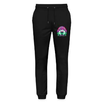 Igel - Stanley/Stella Unisex Bio Jogginghose Mover  - Schwarz - Vorne - Marisol (170cm) & Nik (191cm)