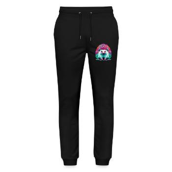 Igel - Stanley/Stella Unisex Bio Jogginghose Mover  - Schwarz - Vorne - Marisol (170cm) & Nik (191cm)