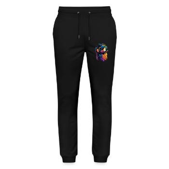 Australian Shepherd Dog Lover Cute Aussie - Stanley/Stella Mover Unisex Organic Jogging Trousers - black - Front - Marisol (170cm) & Nik (191cm)