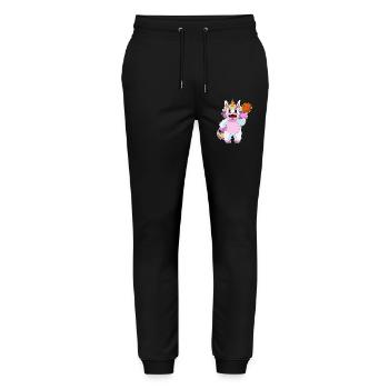 Einhorn Basketballspieler Basketball - Stanley/Stella Unisex Bio Jogginghose Mover  - Schwarz - Vorne - Marisol (170cm) & Nik (191cm)