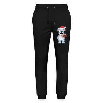 Koala Christmas American Football - Stanley/Stella Mover Unisex Organic Jogging Trousers - black - Front - Marisol (170cm) & Nik (191cm)
