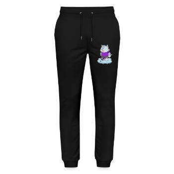 Bâtons de hockey sur glace Wolf - Pantalon de jogging bio MOVER Stanley/Stella unisexe - noir - Devant - Marisol (170cm) & Nik (191cm)