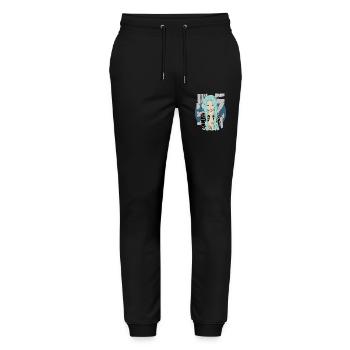Blue - Stanley/Stella Unisex Bio Jogginghose Mover  - Schwarz - Vorne - Marisol (170cm) & Nik (191cm)