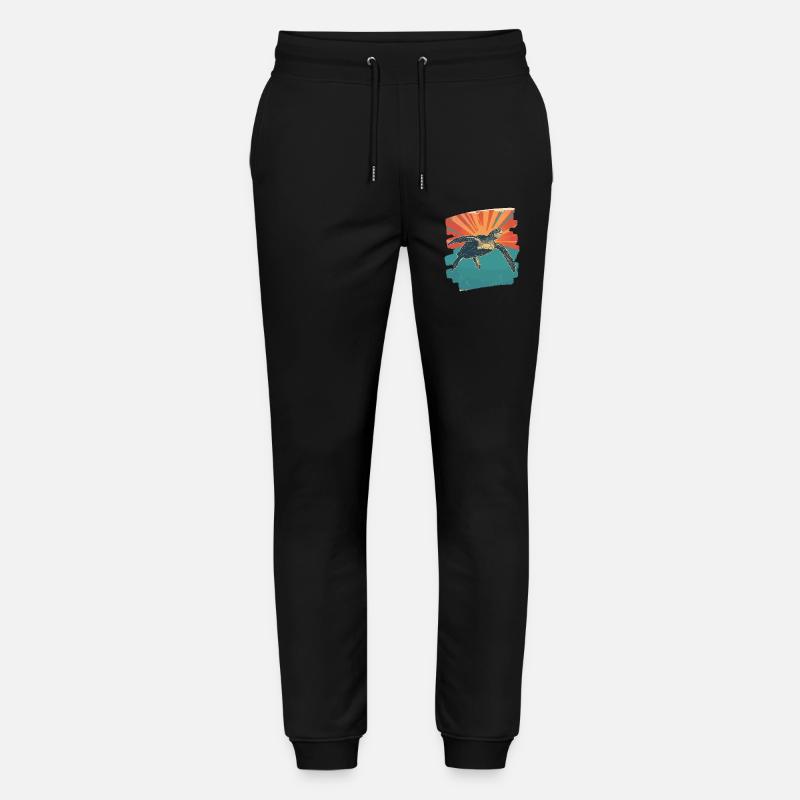Tortue de mer rétro - Pantalon de jogging bio MOVER Stanley/Stella unisexe - noir