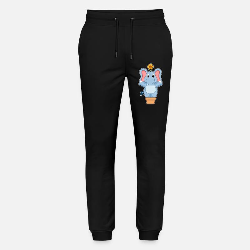 Elefant Blume - Stanley/Stella Unisex Bio Jogginghose Mover  - Schwarz