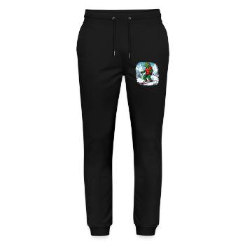 Krokodile Ski - Stanley/Stella Unisex Bio Jogginghose Mover  - Schwarz - Vorne - Marisol (170cm) & Nik (191cm)