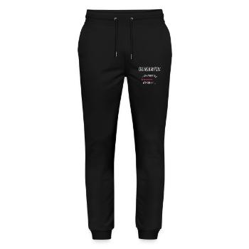 Chemikantin Ausbildung Beruf Geschenk - Stanley/Stella Unisex Bio Jogginghose Mover  - Schwarz - Vorne - Marisol (170cm) & Nik (191cm)