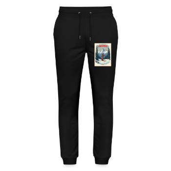 Vancouver Mountain Scenery - Stanley/Stella Mover Unisex Organic Jogging Trousers - black - Front - Marisol (170cm) & Nik (191cm)