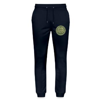 Dub-Soundsystem - Stanley/Stella Unisex Bio Jogginghose Mover  - Navy - Vorne - Marisol (170cm) & Nik (191cm)