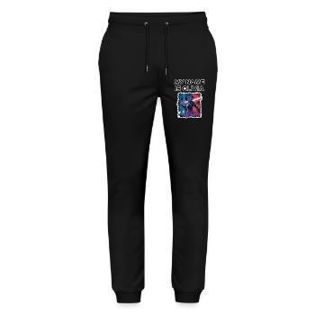 My name is Olivia 2026 - Stanley/Stella Mover Unisex Organic Jogging Trousers - black - Front - Marisol (170cm) & Nik (191cm)