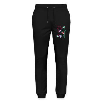 Bébés chats Enfant Tout-petits pour Enfants Chat - Pantalon de jogging bio MOVER Stanley/Stella unisexe - noir - Devant - Marisol (170cm) & Nik (191cm)