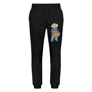 Badger Farmer Fruit Farm - Stanley/Stella Mover Unisex Organic Jogging Trousers - black - Front - Marisol (170cm) & Nik (191cm)