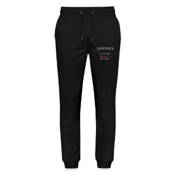 Werkstoffprüferin Ausbildung Beruf Geschenk - Stanley/Stella Unisex Bio Jogginghose Mover  - Schwarz - Vorne - Marisol (170cm) & Nik (191cm)