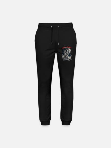 Lost in Space - Monkey as Astronaut - Stanley/Stella Mover Unisex Organic Jogging Trousers - black