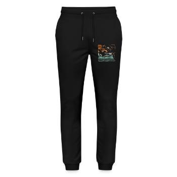 Bouldering – Crimping. Pull. Conquer. - Stanley/Stella Mover Unisex Organic Jogging Trousers - black - Front - Marisol (170cm) & Nik (191cm)